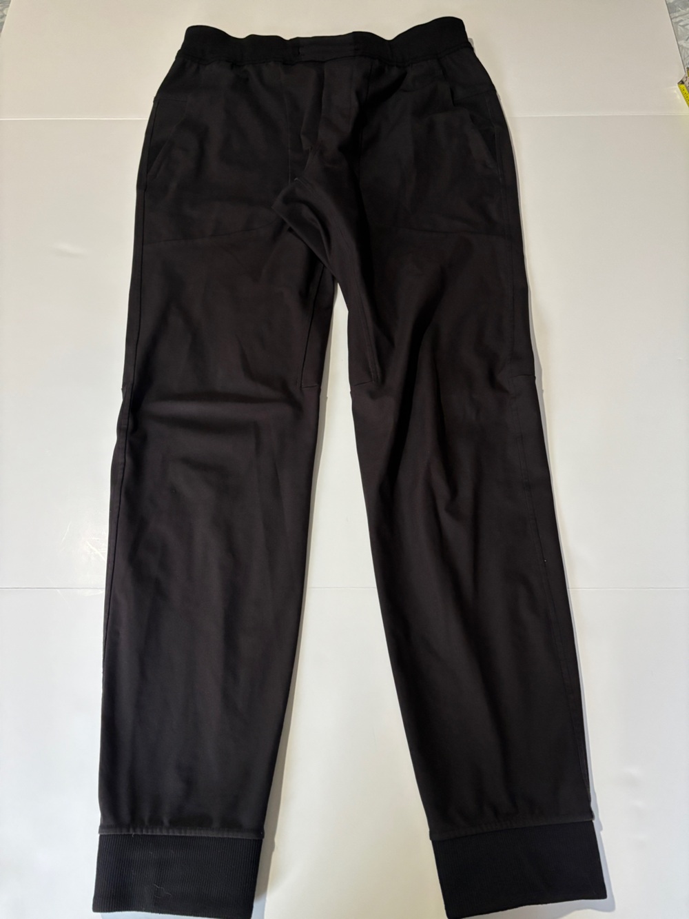 Lululemon Men's Black Technical Jogger Pants with Zip Pockets - Size M